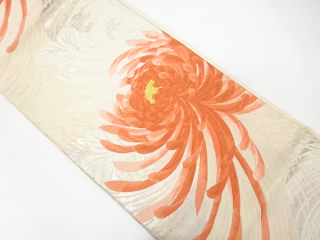 アンティーク　乱菊模様織り出し袋帯（材料）